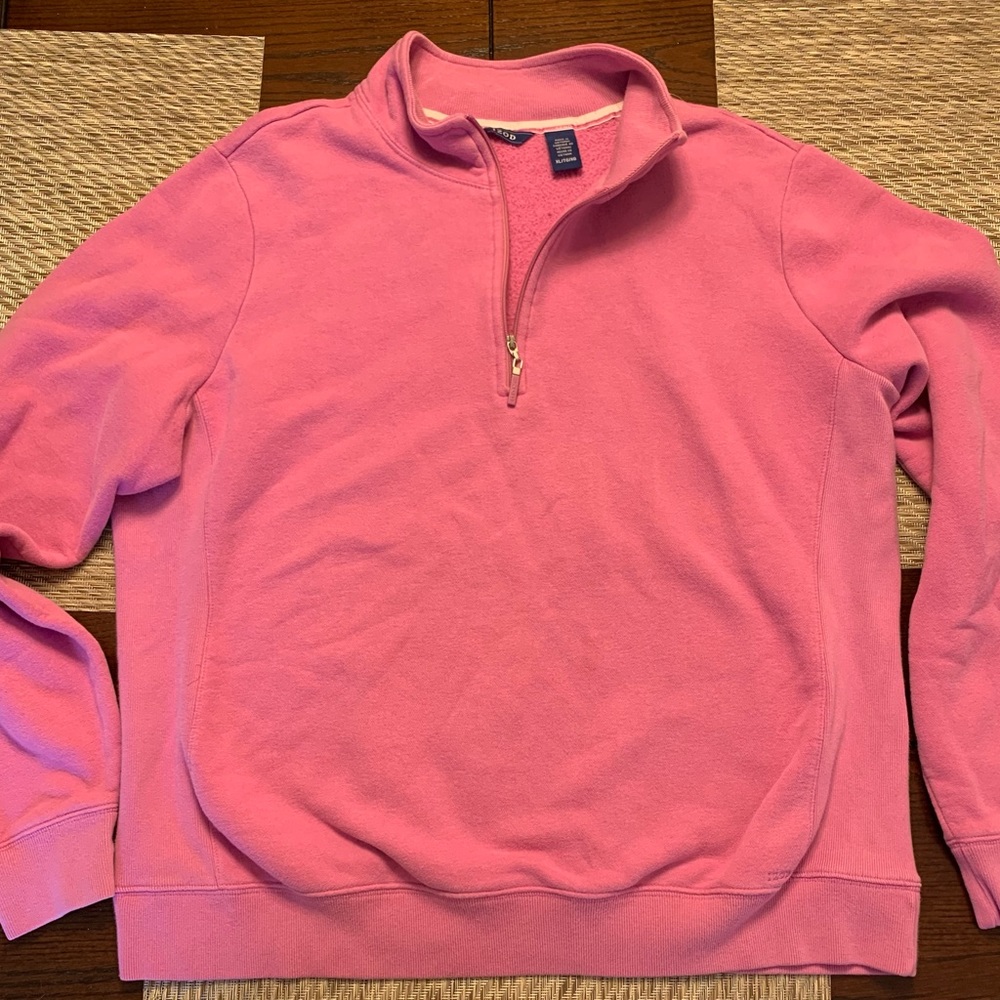 Pre Owned Women’s Pink XL Izod Fleece 1/4 zip Pullover